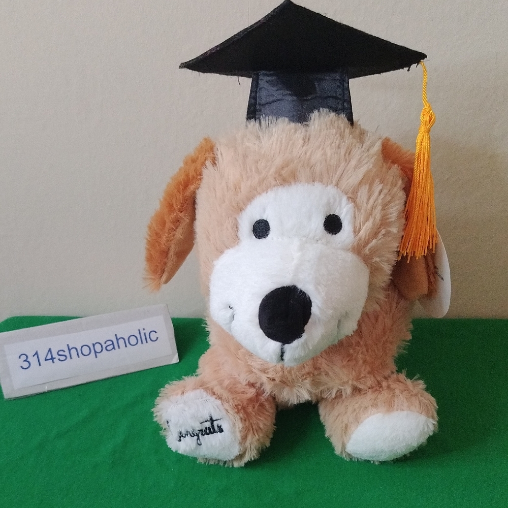 Plush Graduation Dog